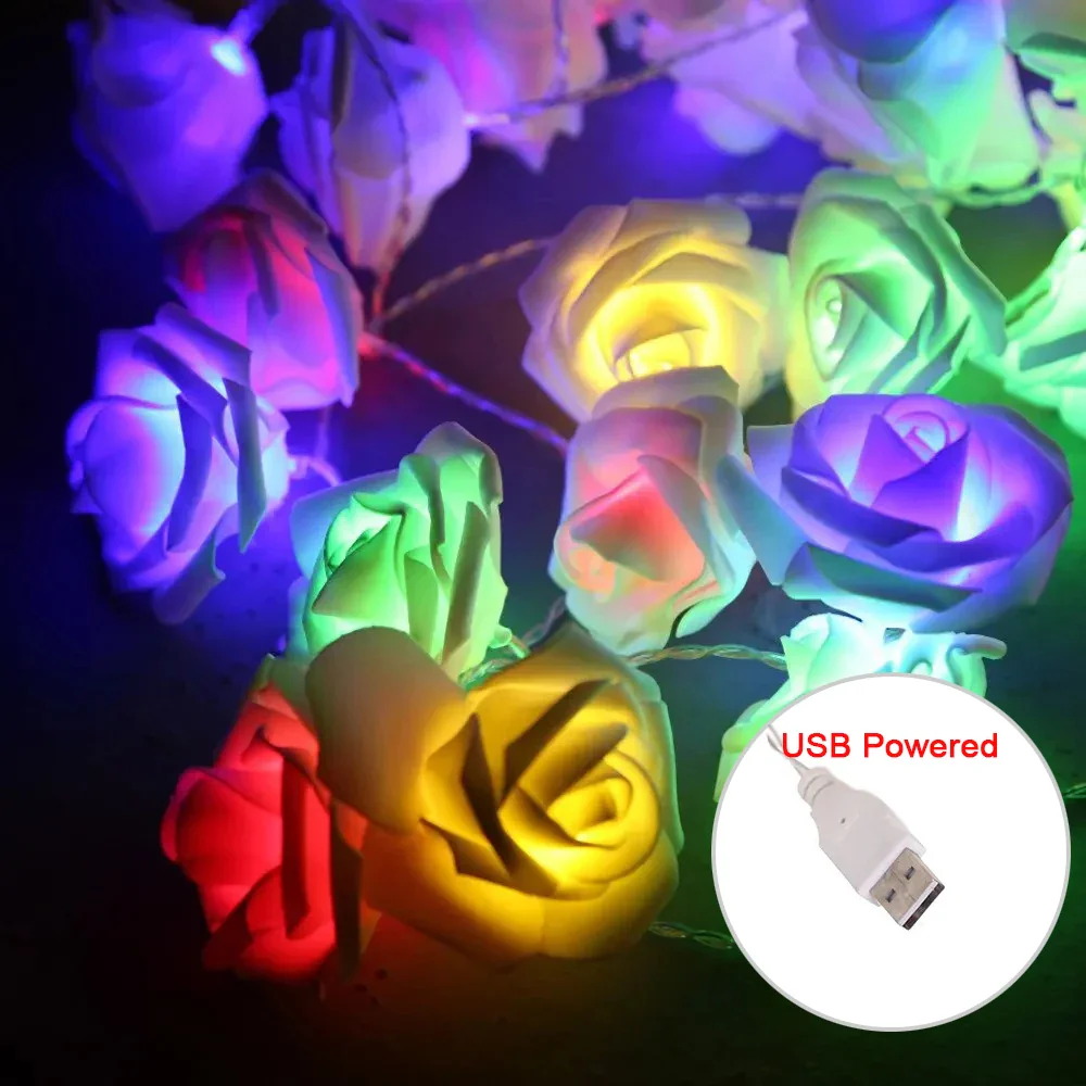 Cirellia – LED Rozenbloem Lichtslinger met USB of Batterijvoeding - Image 10
