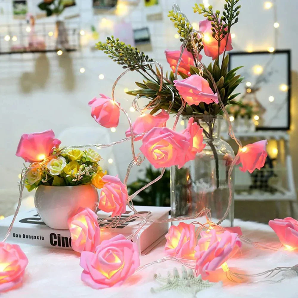 Cirellia – LED Rozenbloem Lichtslinger met USB of Batterijvoeding - Image 15