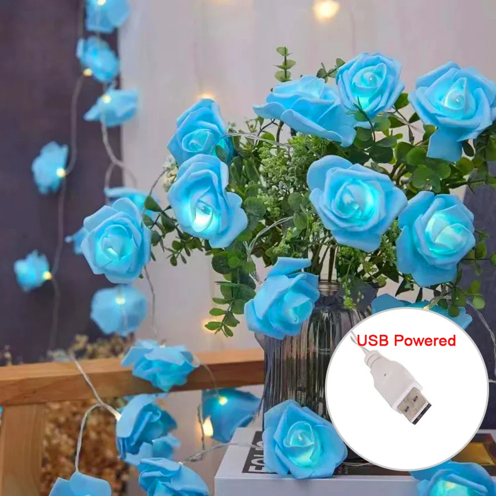 Cirellia – LED Rozenbloem Lichtslinger met USB of Batterijvoeding - Image 8