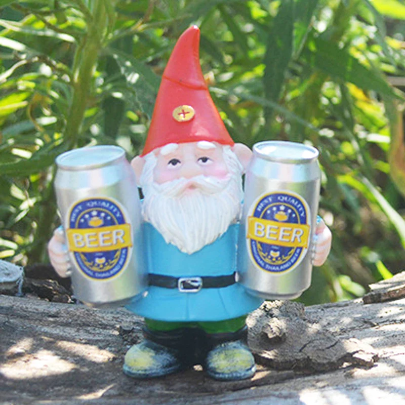 Clytie - Dronken Kabouter met Bier Grappig Beeldje voor Tuin en Huisdecoratie - Image 3