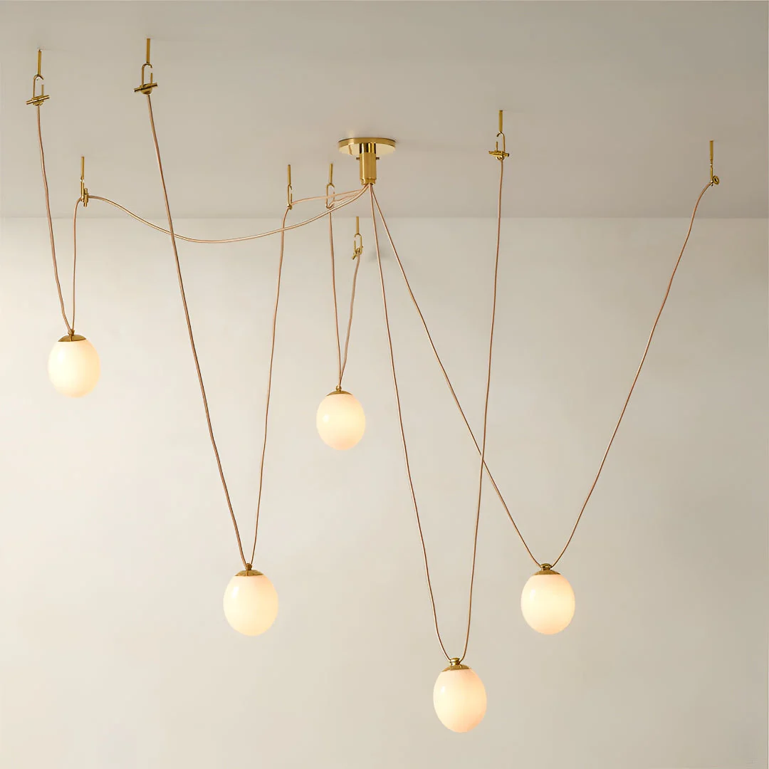 Curevian – Retro Glazen Bol Kroonluchter - Image 4
