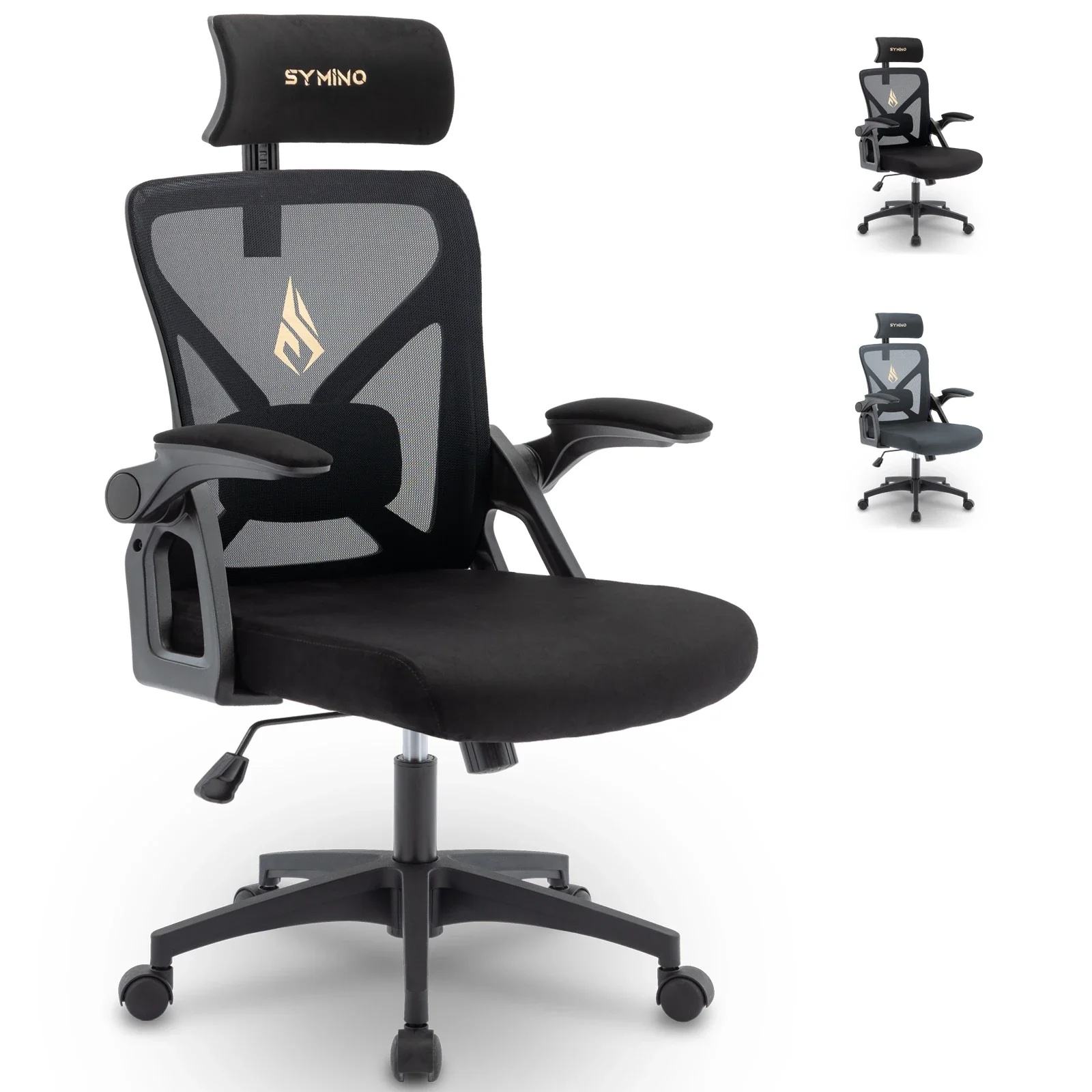 Cushmo - Ergonomische Bureaustoel met Hoofdsteun en Schommelfunctie - Image 2