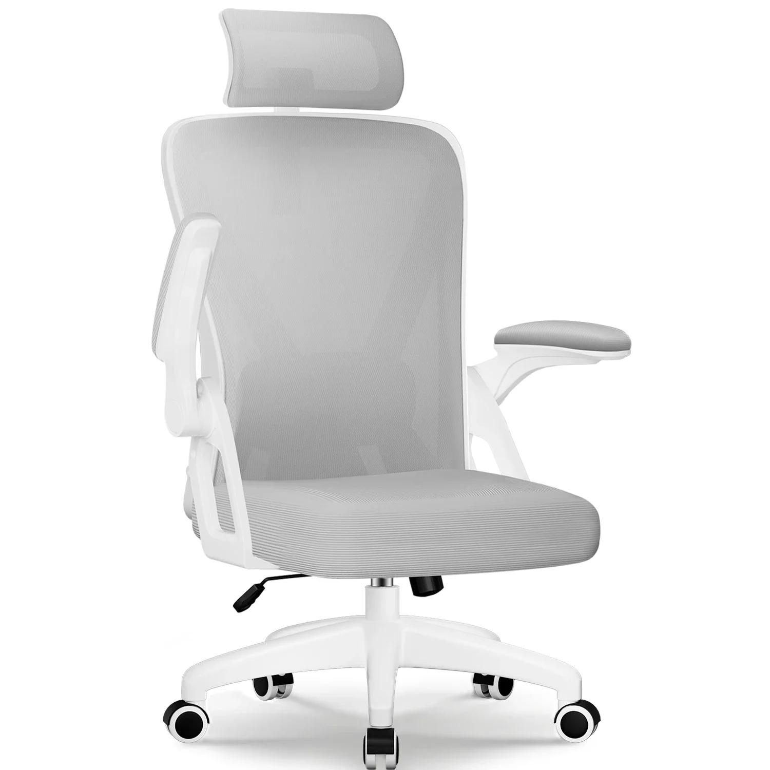 Cymara - Ergonomische Bureaustoel met Inklapbare Armleuningen, Verstelbare Rug en Hoofdsteun - Image 10