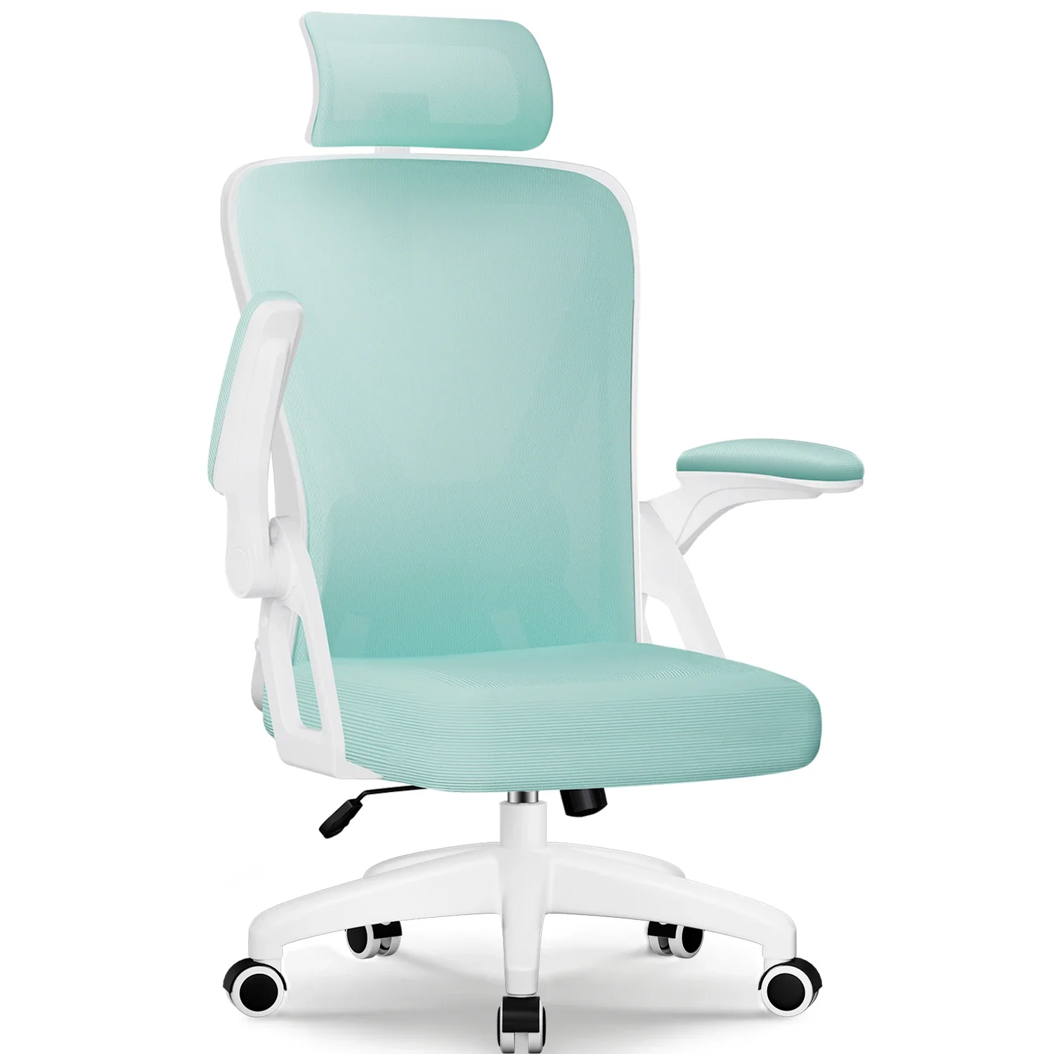 Cymara - Ergonomische Bureaustoel met Inklapbare Armleuningen, Verstelbare Rug en Hoofdsteun - Image 12