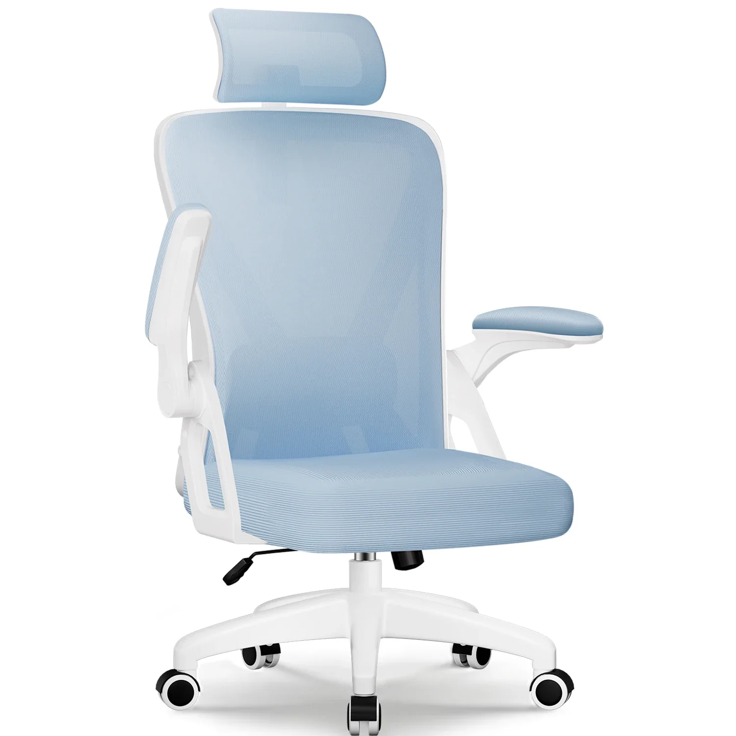 Cymara - Ergonomische Bureaustoel met Inklapbare Armleuningen, Verstelbare Rug en Hoofdsteun - Image 9