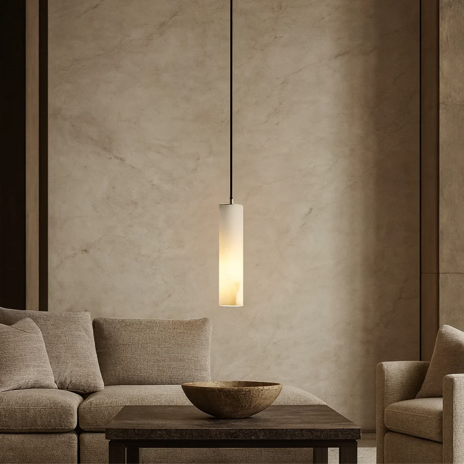 Delorien – Moderne Alabaster Cilinder Hanglamp - Image 10