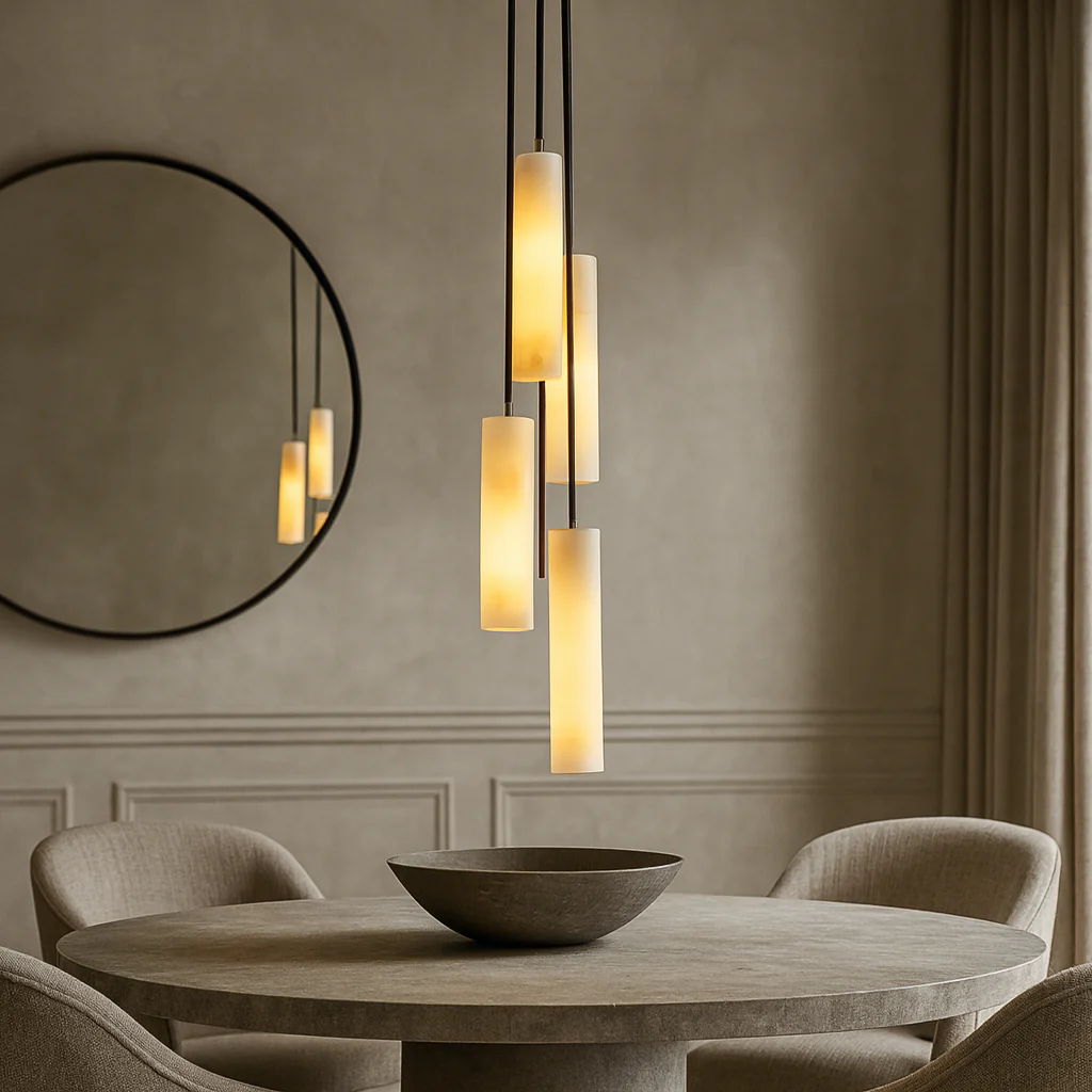 Delorien – Moderne Alabaster Cilinder Hanglamp - Image 11