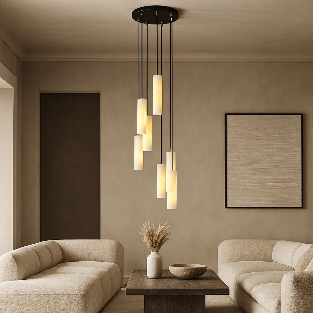 Delorien – Moderne Alabaster Cilinder Hanglamp - Image 9