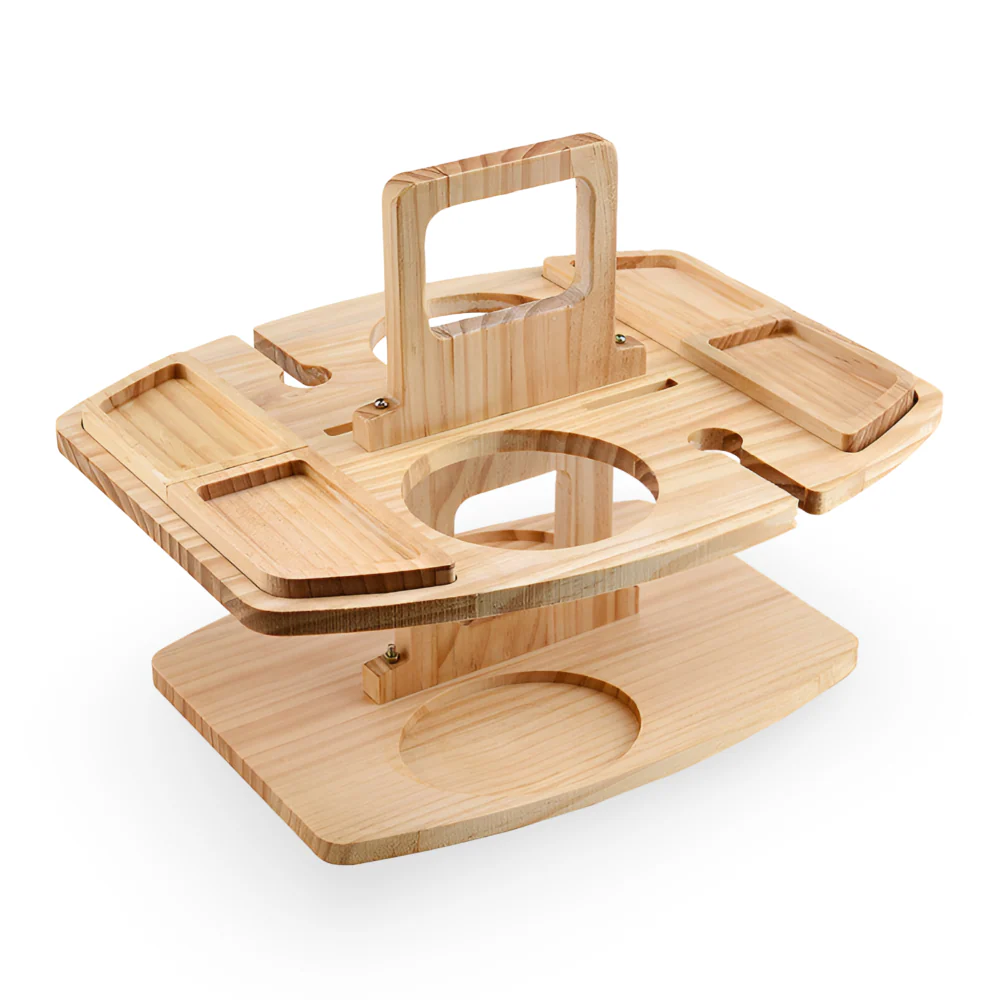 Dionara - Opvouwbare Houten Picknicktafel met Wijnhouder - Image 9