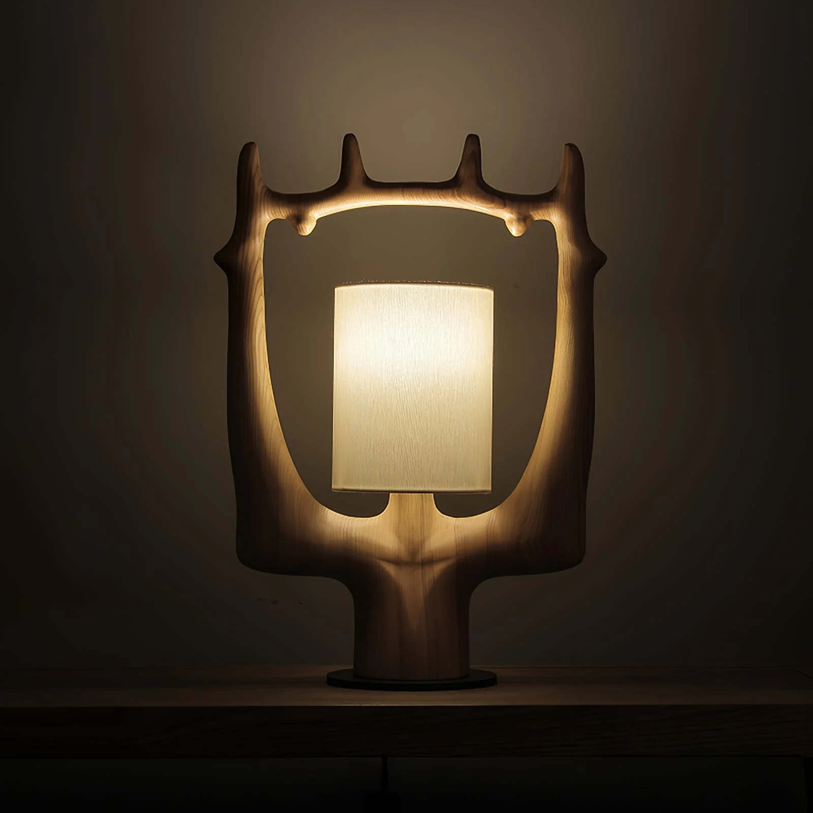 Dravion – Tafellamp met Ronde Geweivorm en Sculpturaal Design - Image 13