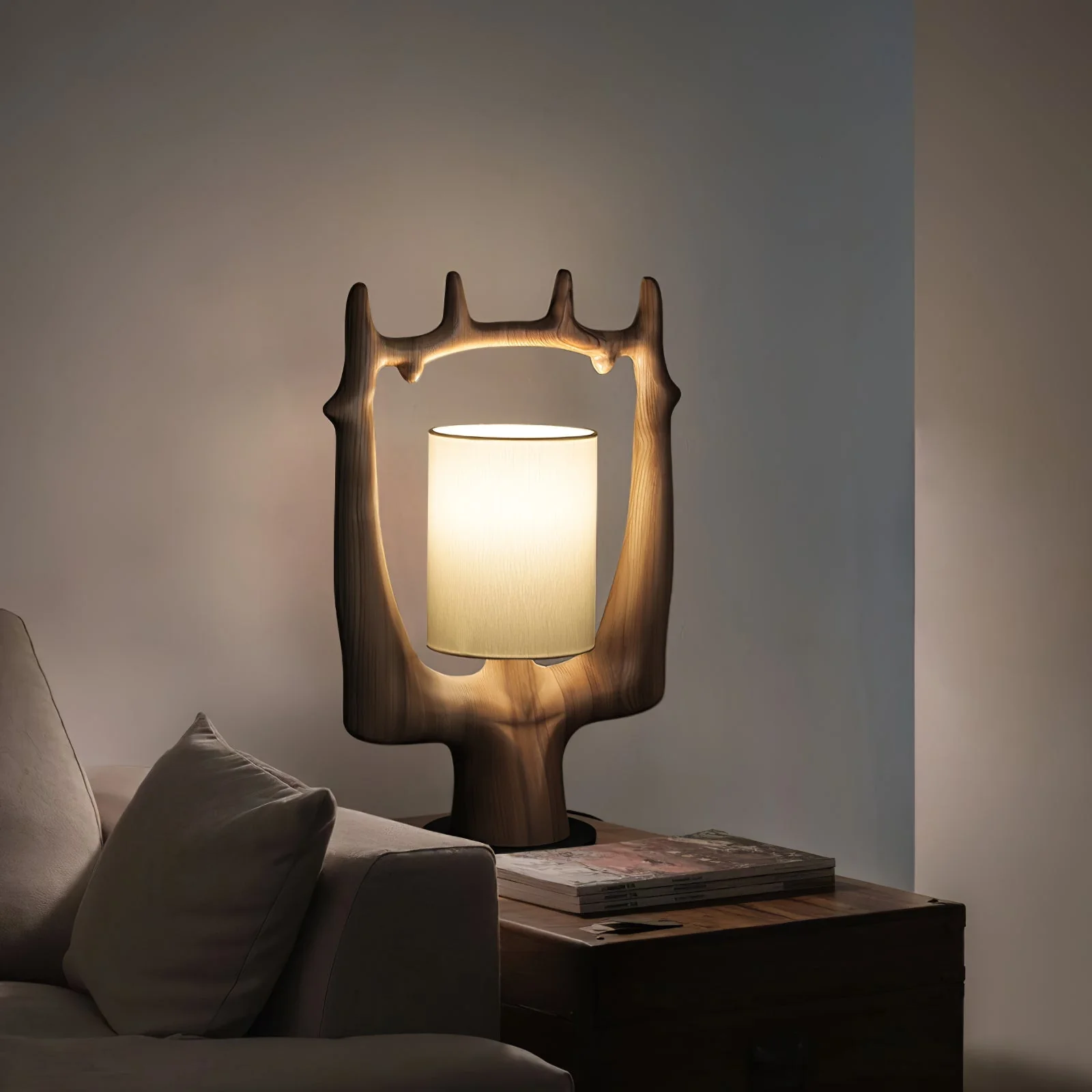 Dravion – Tafellamp met Ronde Geweivorm en Sculpturaal Design - Image 9