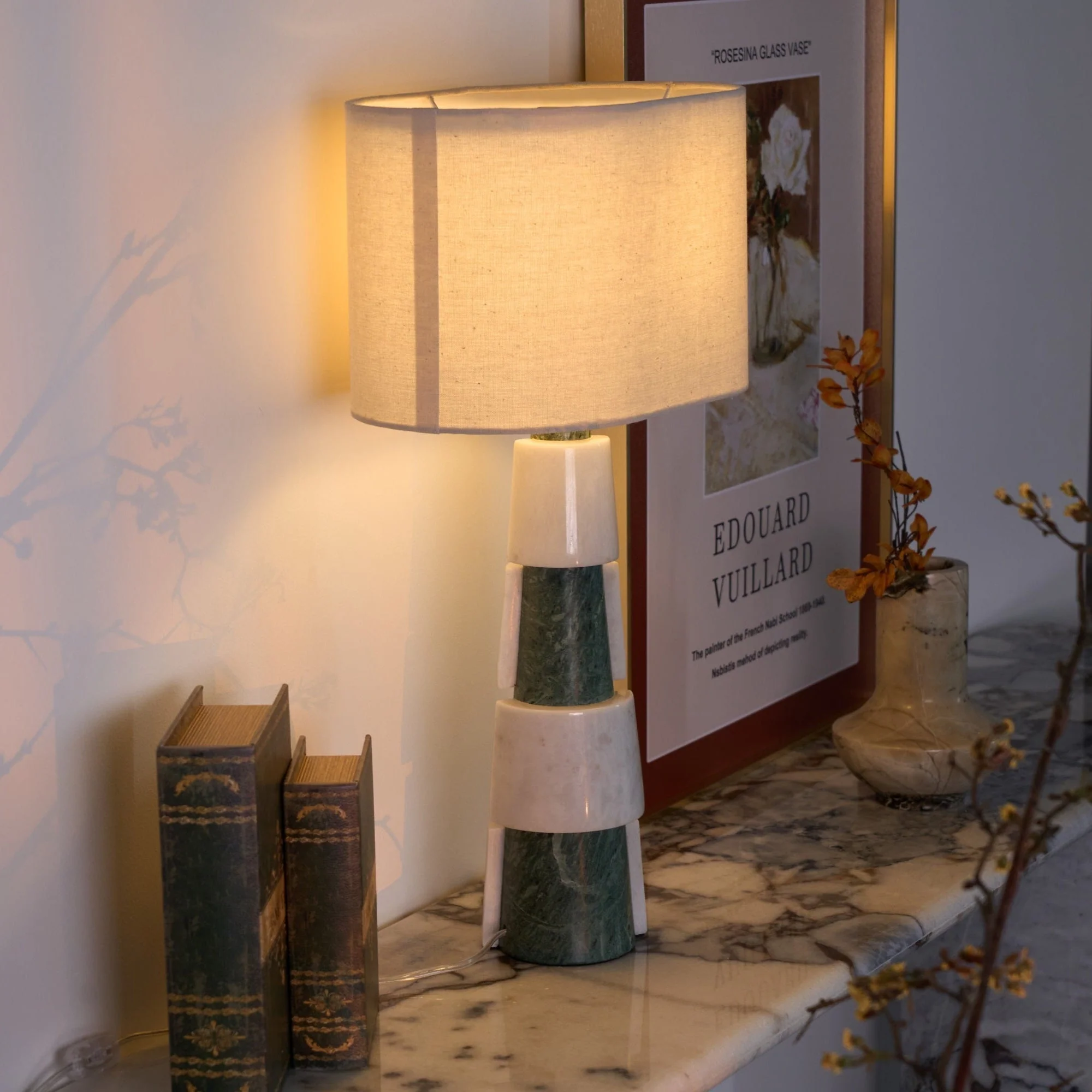 Duvemar – Marmeren Tafellamp met Sculpturale Elegantielijn - Image 10