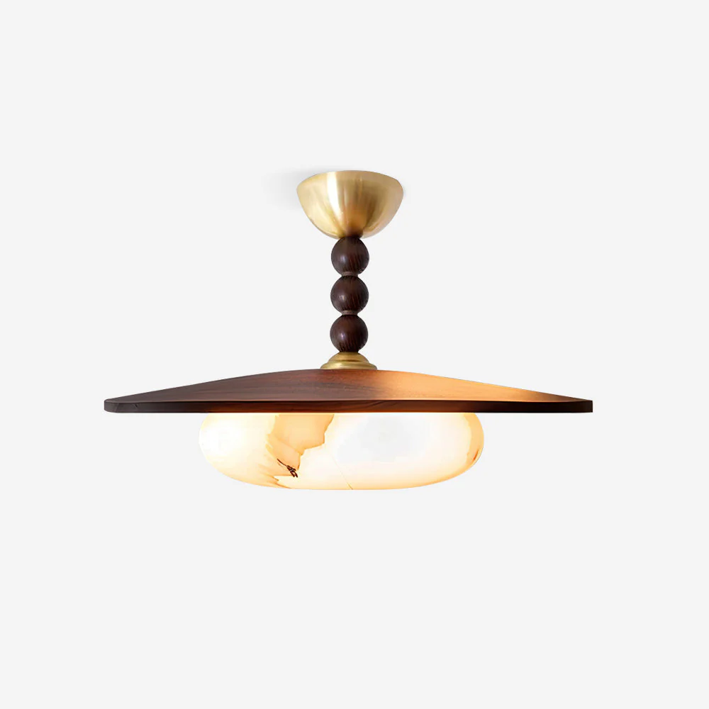 Eldorinn - Moderne Houten Alabaster Plafondlamp