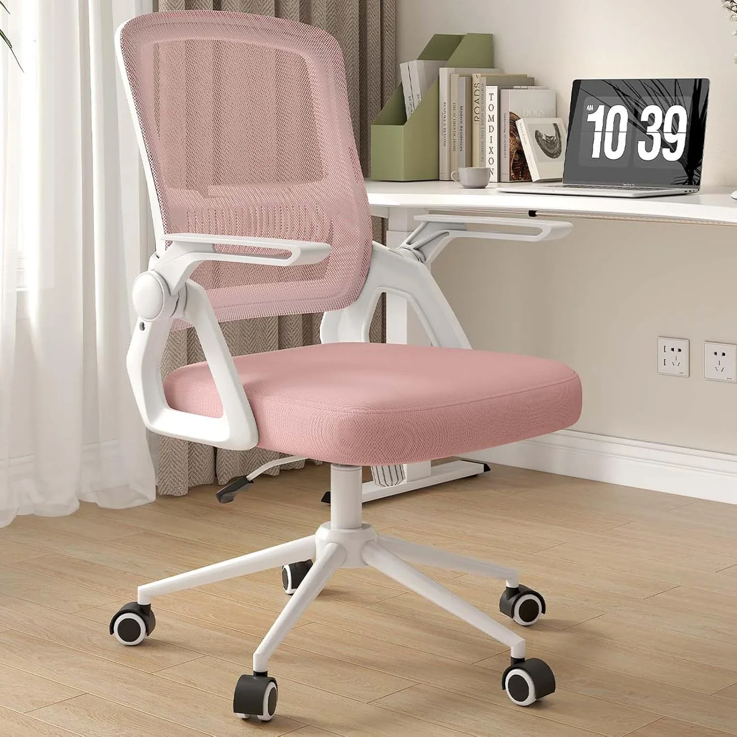 Favora - Ergonomische Mesh Bureaustoel met Inklapbare Armleuningen en Lendensteun - Image 7