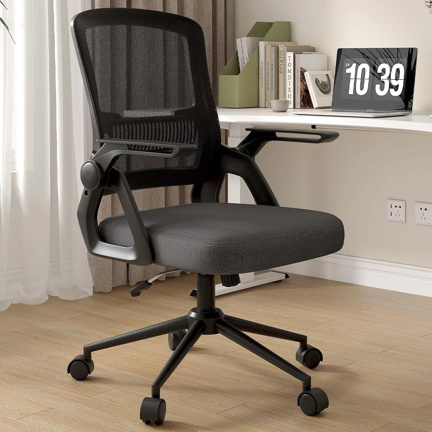 Favora - Ergonomische Mesh Bureaustoel met Inklapbare Armleuningen en Lendensteun - Image 8