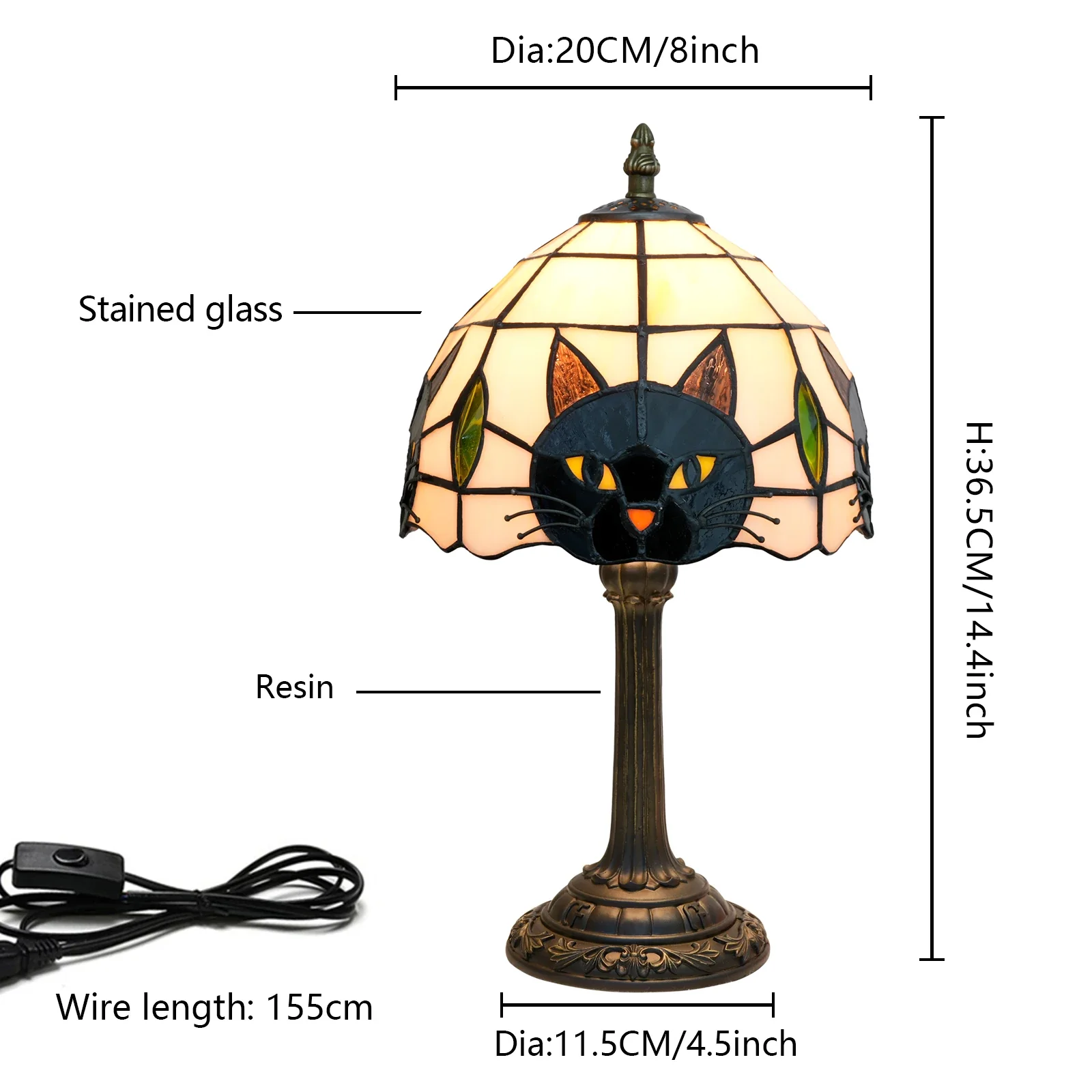 Felune - Zwarte Kat Tafellamp Nachtlamp - Image 5