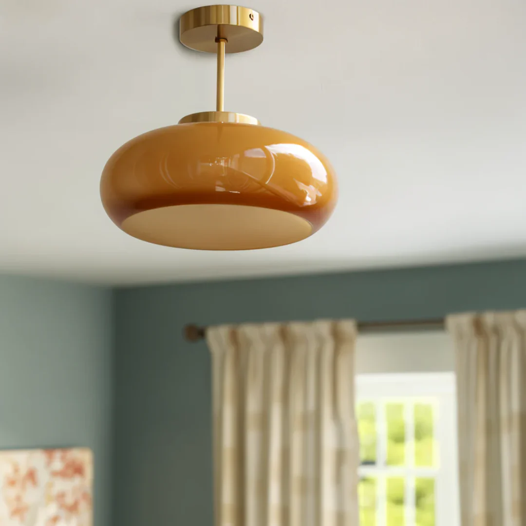 Flixar - Vintage Gele Plafondlamp