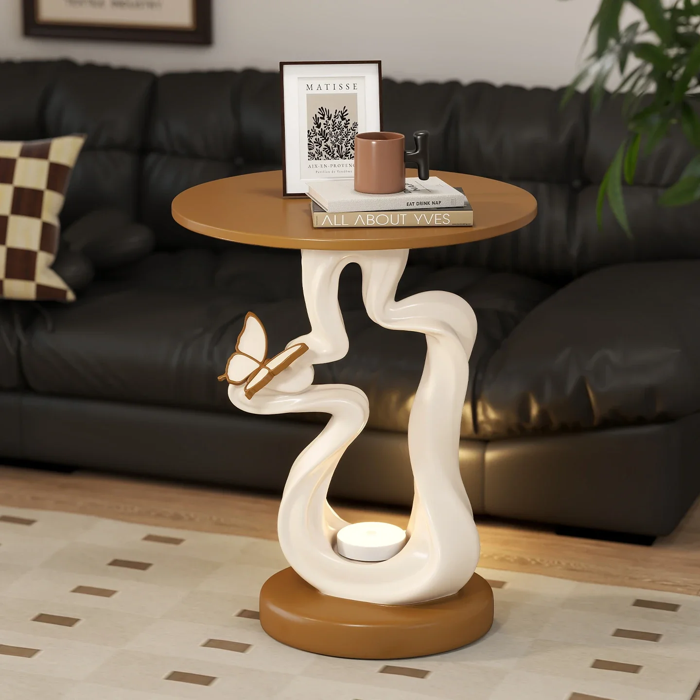 Florentian - Vlinder Design Bijzettafel Franse Antieke Stijl - Image 3