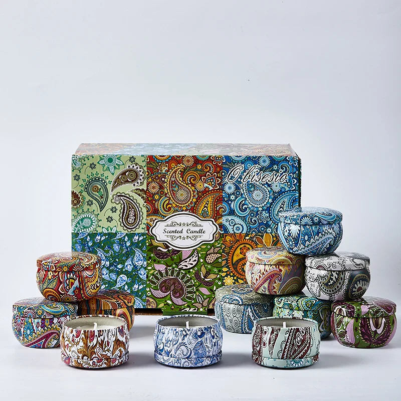 Florivis – 12-Delige Sojawas Geurkaarsen Set voor Aromatherapie & Cadeau