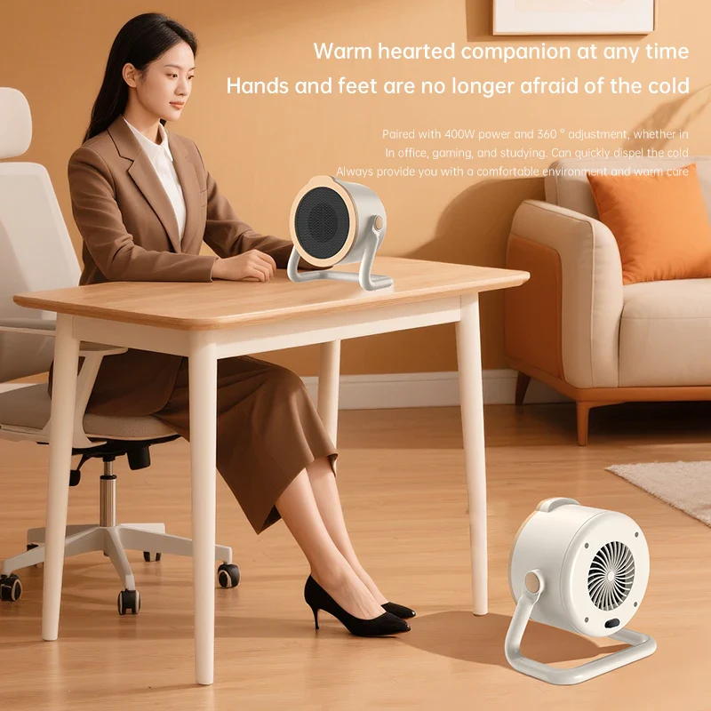 Folmina - 1000W Draagbare Keramische Elektrische Verwarming Tafelmodel met Omvalbeveiliging - Image 5