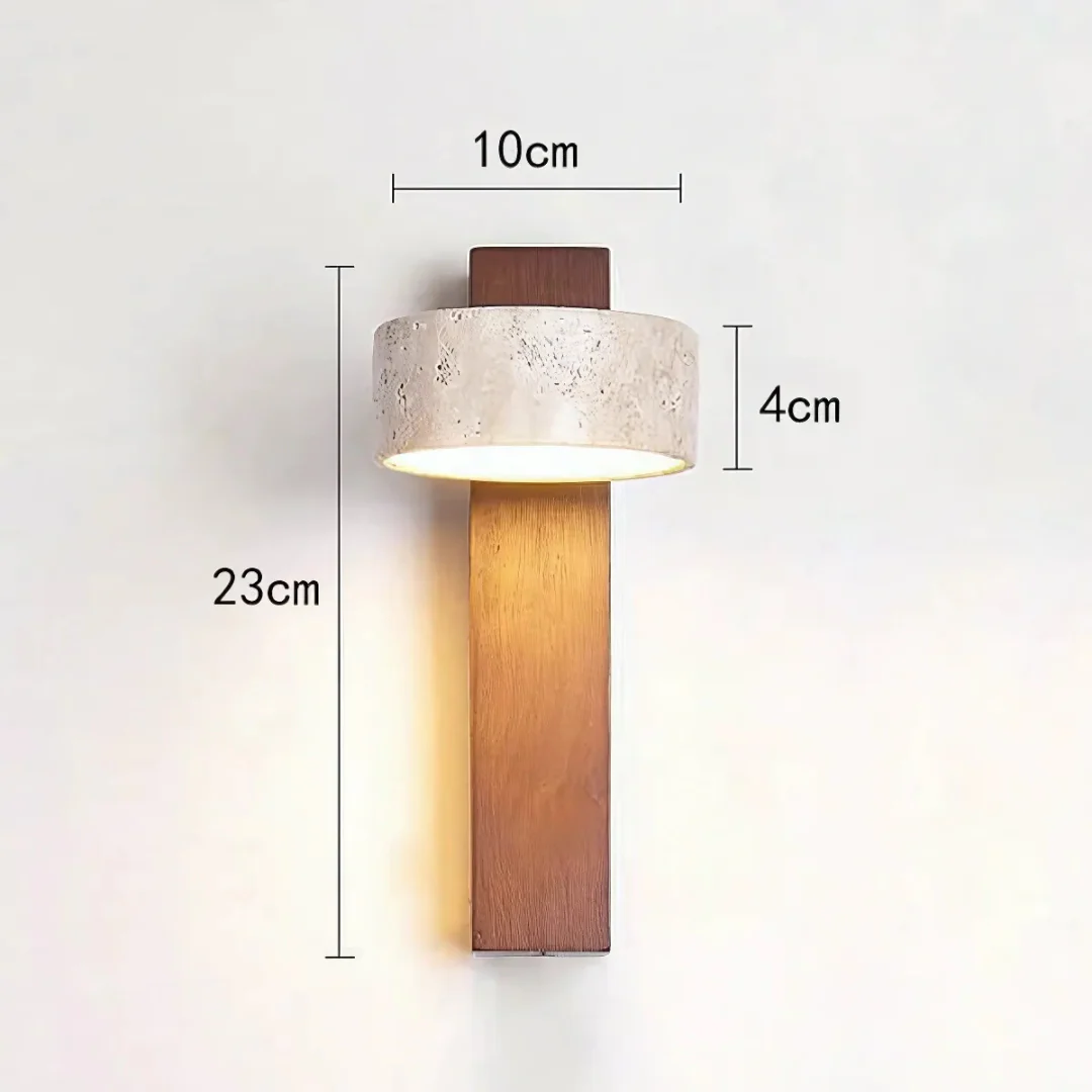 Fotis - Wabi Sabi Wandlamp | Travertijn Wandverlichting Binnen - Image 5