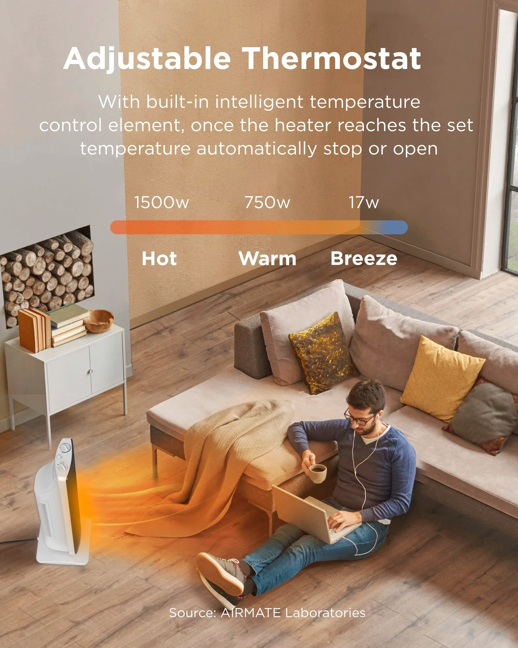 Freynthe - Elektrische Keramische Hachel met Thermostaat en Oscillatie - Image 2