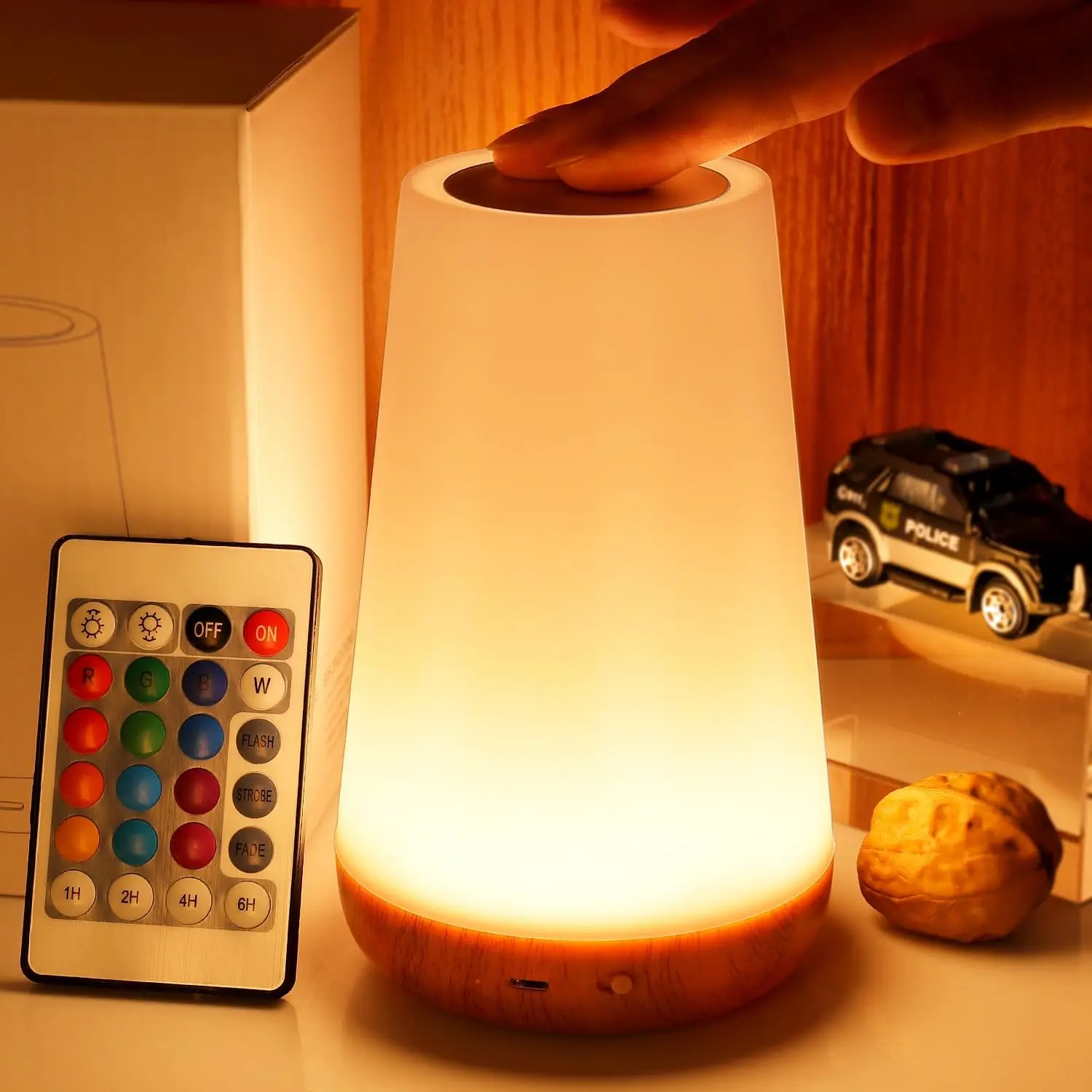 Glowino - Draagbare Nachtlamp met 13 Kleuren en Touchbediening - Image 2