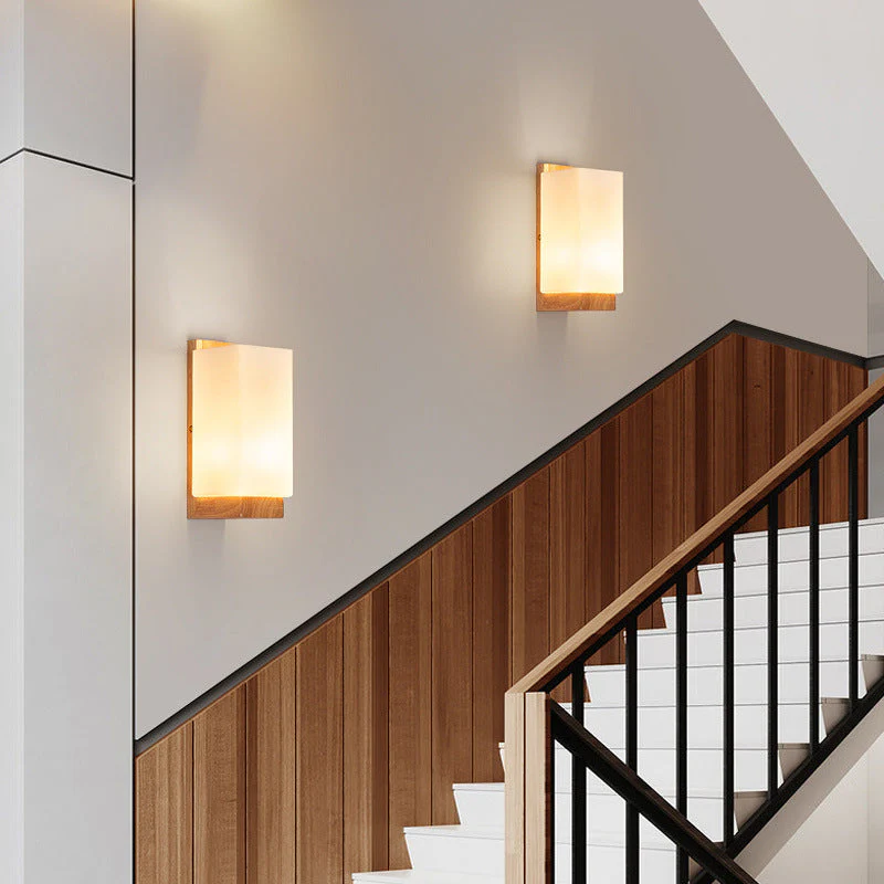 Hikari – Houten Glazen Rechthoekige LED Wandlamp - Image 10
