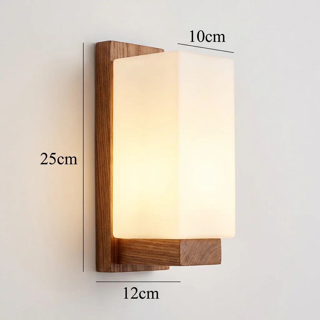 Hikari – Houten Glazen Rechthoekige LED Wandlamp - Image 11