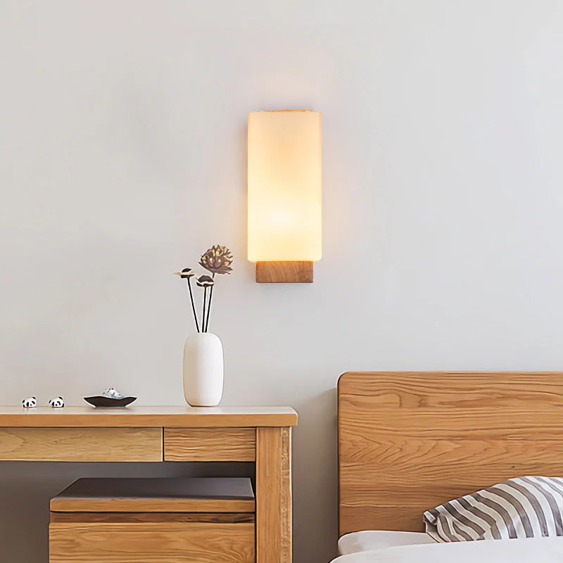 Hikari – Houten Glazen Rechthoekige LED Wandlamp - Image 6