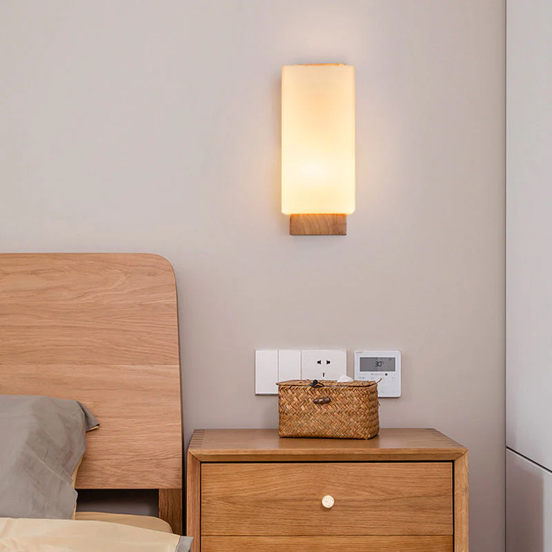 Hikari – Houten Glazen Rechthoekige LED Wandlamp - Image 7