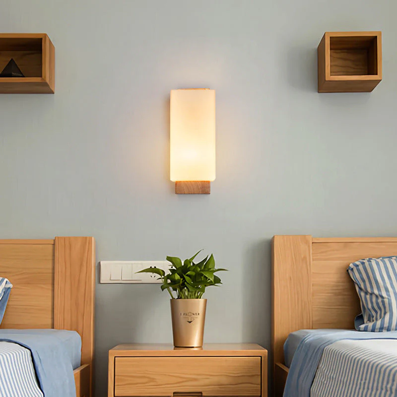 Hikari – Houten Glazen Rechthoekige LED Wandlamp - Image 9
