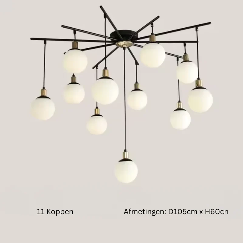 Ignatia - Vintage Scandinavische Kroonluchter met LED Verlichting voor de Woonkamer - Image 9