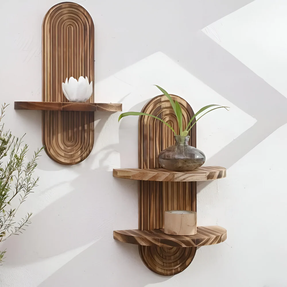 Isandro – Geometrische Houten Wandplanken Bohemian - Image 4