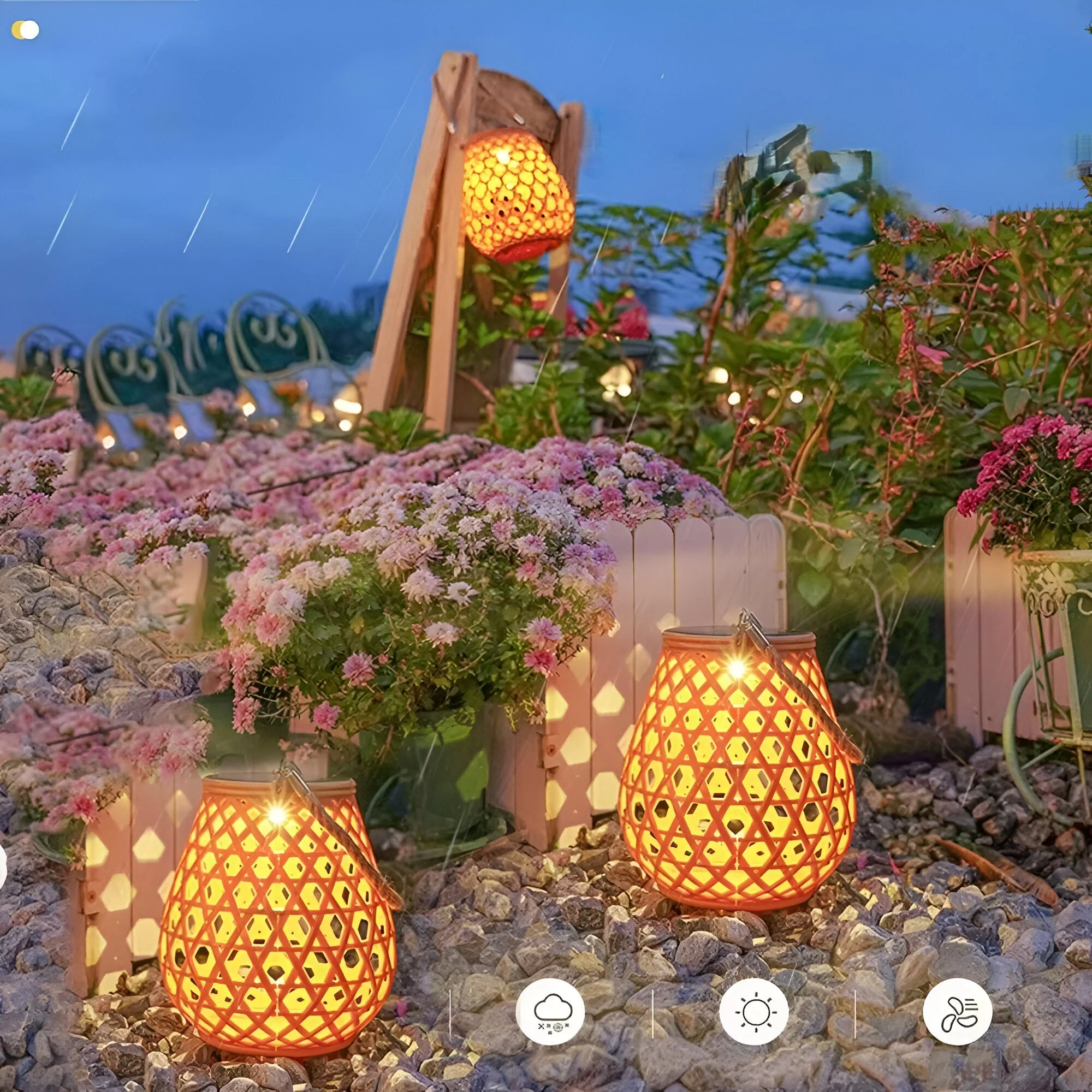 Isavora - Solar Tuinlamp met Gevlochten Bamboe-look - Image 11