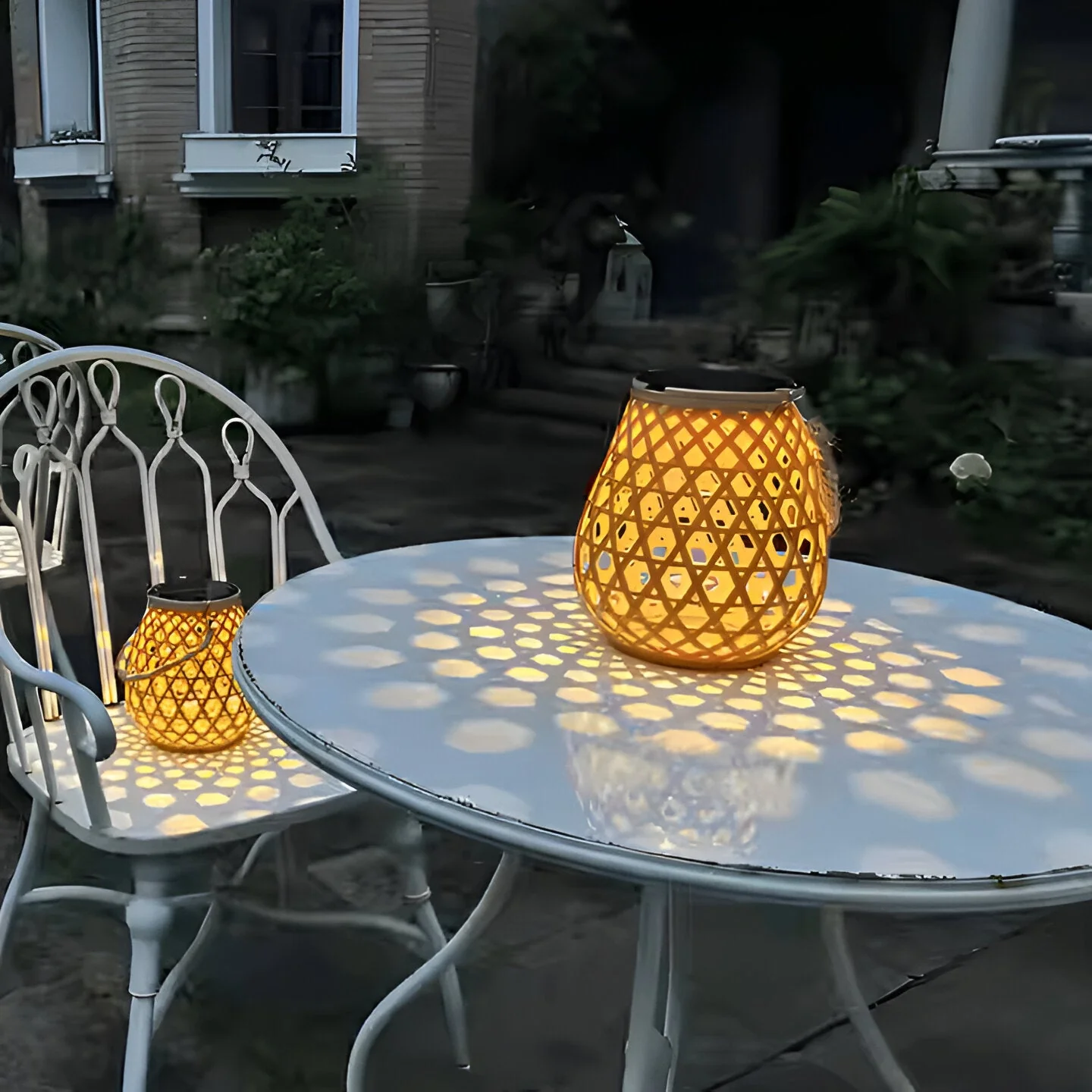 Isavora - Solar Tuinlamp met Gevlochten Bamboe-look - Image 14