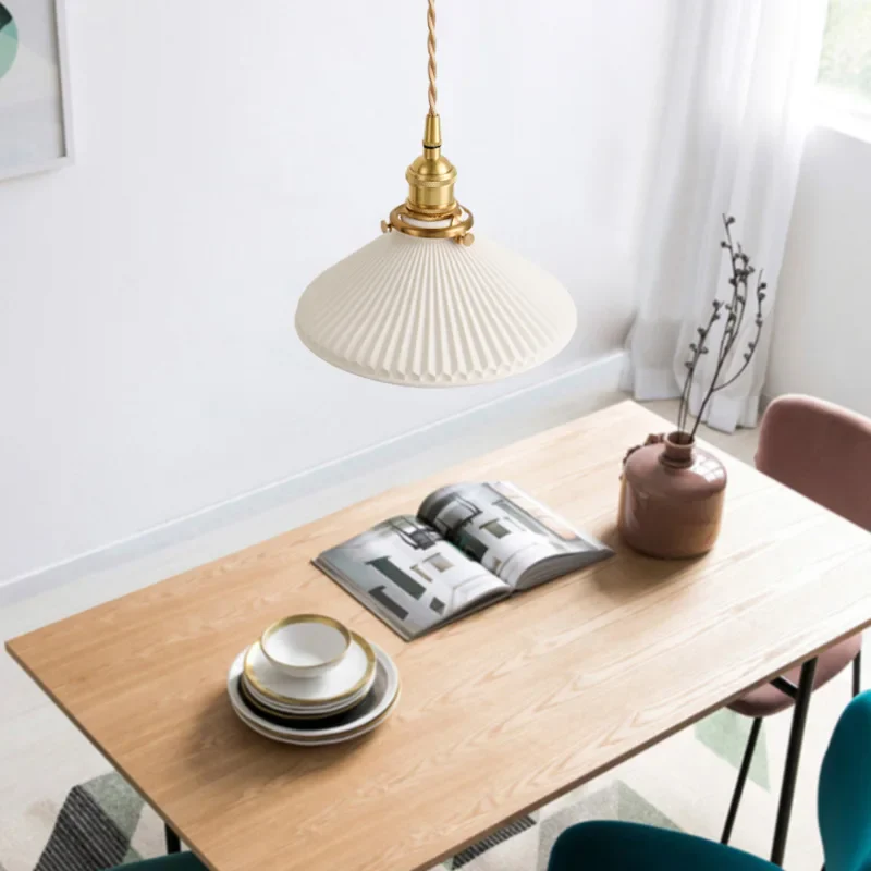 Kaelis - Japanse Keramische Retro Hanglamp Brons - Image 3