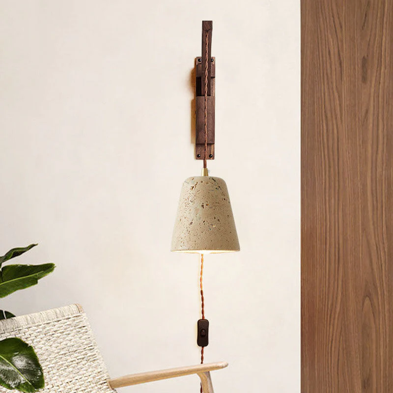 Kaelun – Wabi Sabi Houten Wandlamp Met Glazen Koepel - Image 2