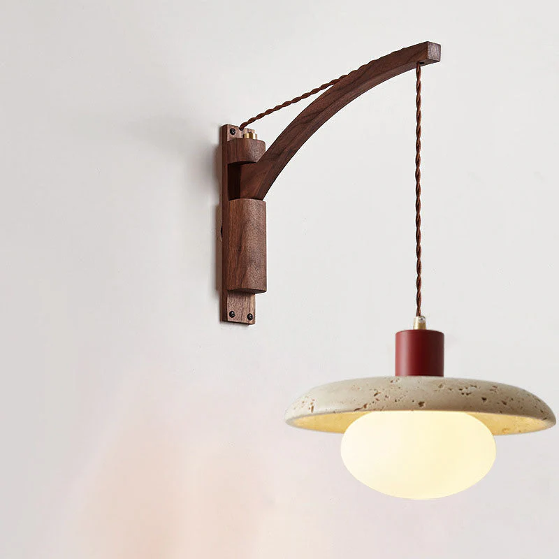Kaelun – Wabi Sabi Houten Wandlamp Met Glazen Koepel - Image 4