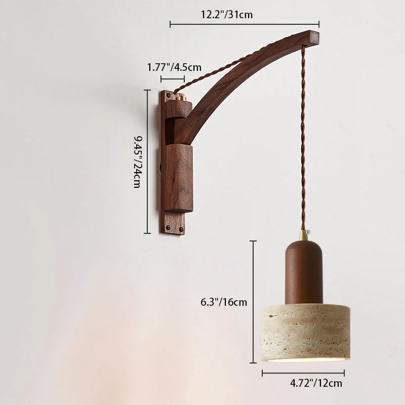 Kaelun – Wabi Sabi Houten Wandlamp Met Glazen Koepel - Image 6
