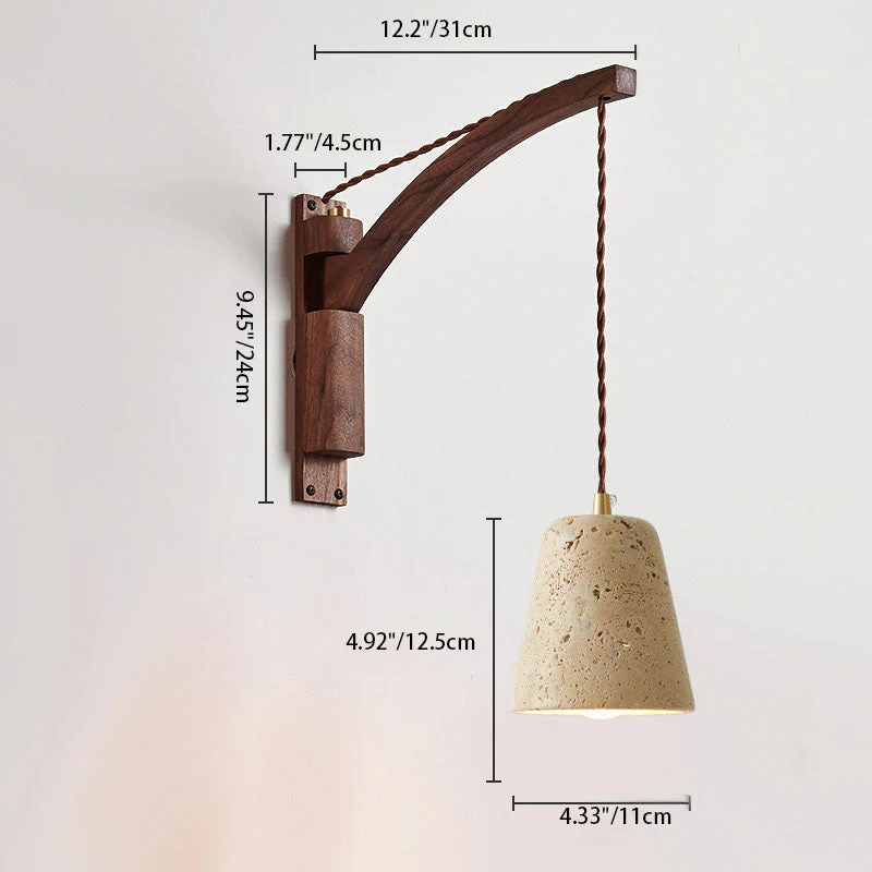 Kaelun – Wabi Sabi Houten Wandlamp Met Glazen Koepel - Image 7