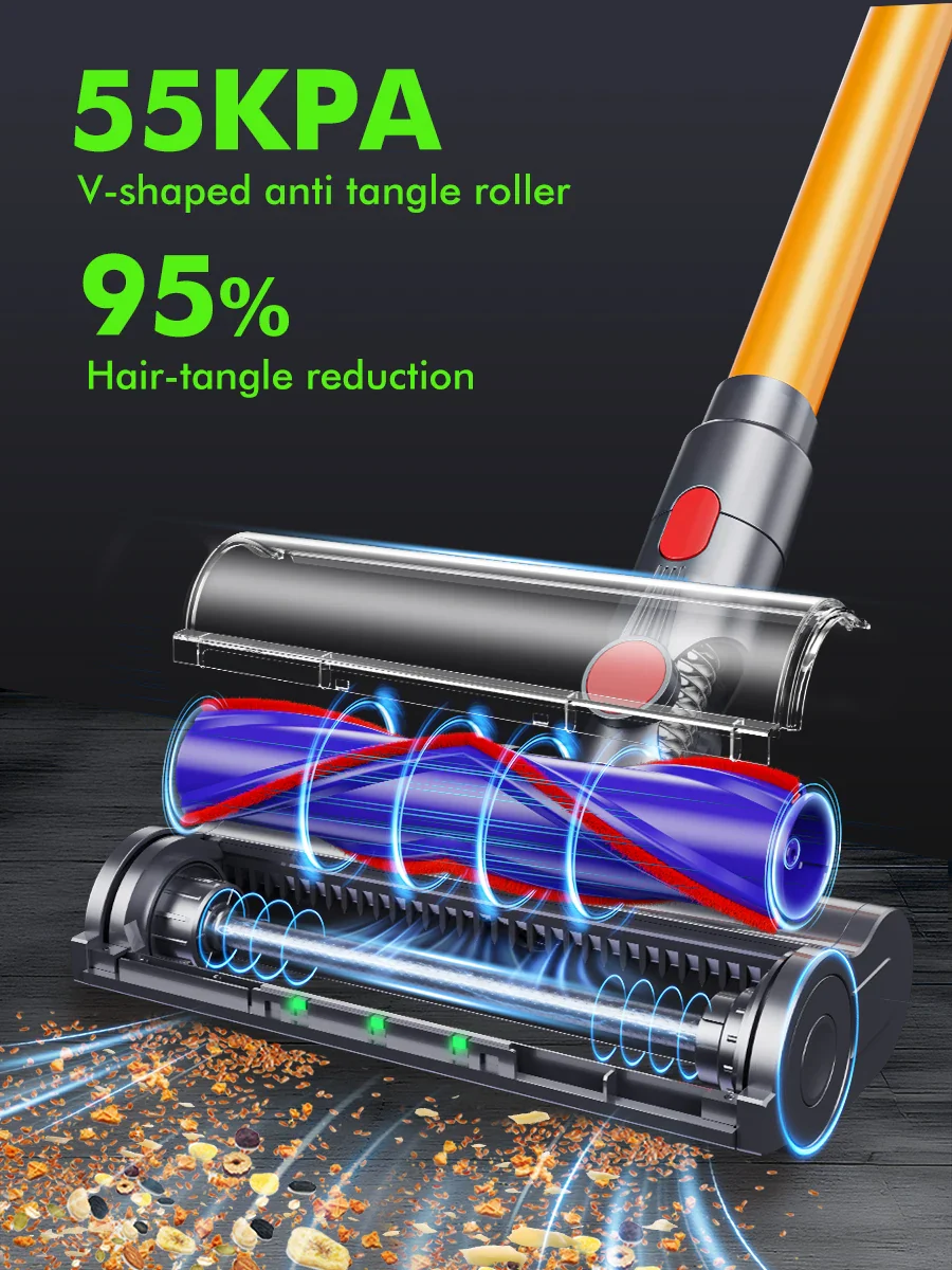 Klyra V22 - Draadloze Handstofzuiger 600W met 55kPa Zuigkracht en Verwijderbare Accu - Image 5