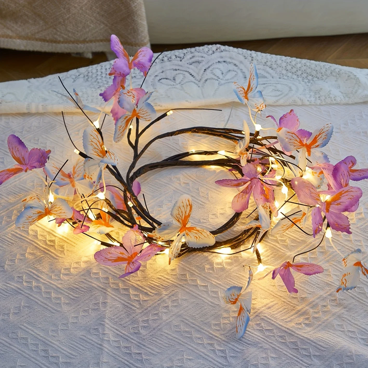 Lioraël – LED Vlindertak Sfeerverlichting met USB voor Muurdecoratie - Image 7