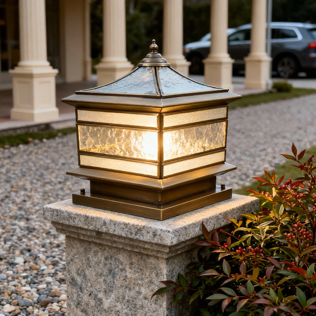 Lomorva – Solar LED Buitenlamp Warm Wit Waterdicht Koper Vintage - Image 3