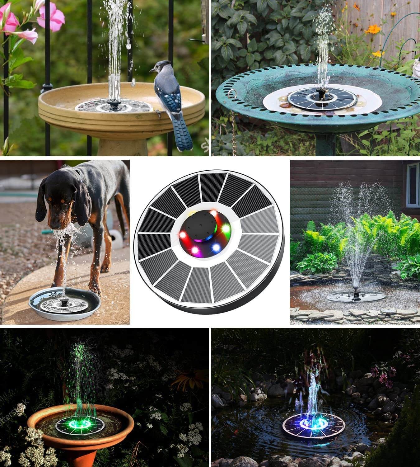 Lorinade – LED zonne fonteinpomp voor buiten waterornament - Image 6