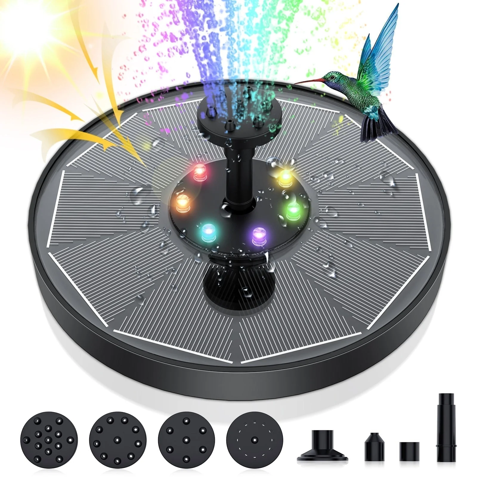 Lorinade – LED zonne fonteinpomp voor buiten waterornament - Image 8
