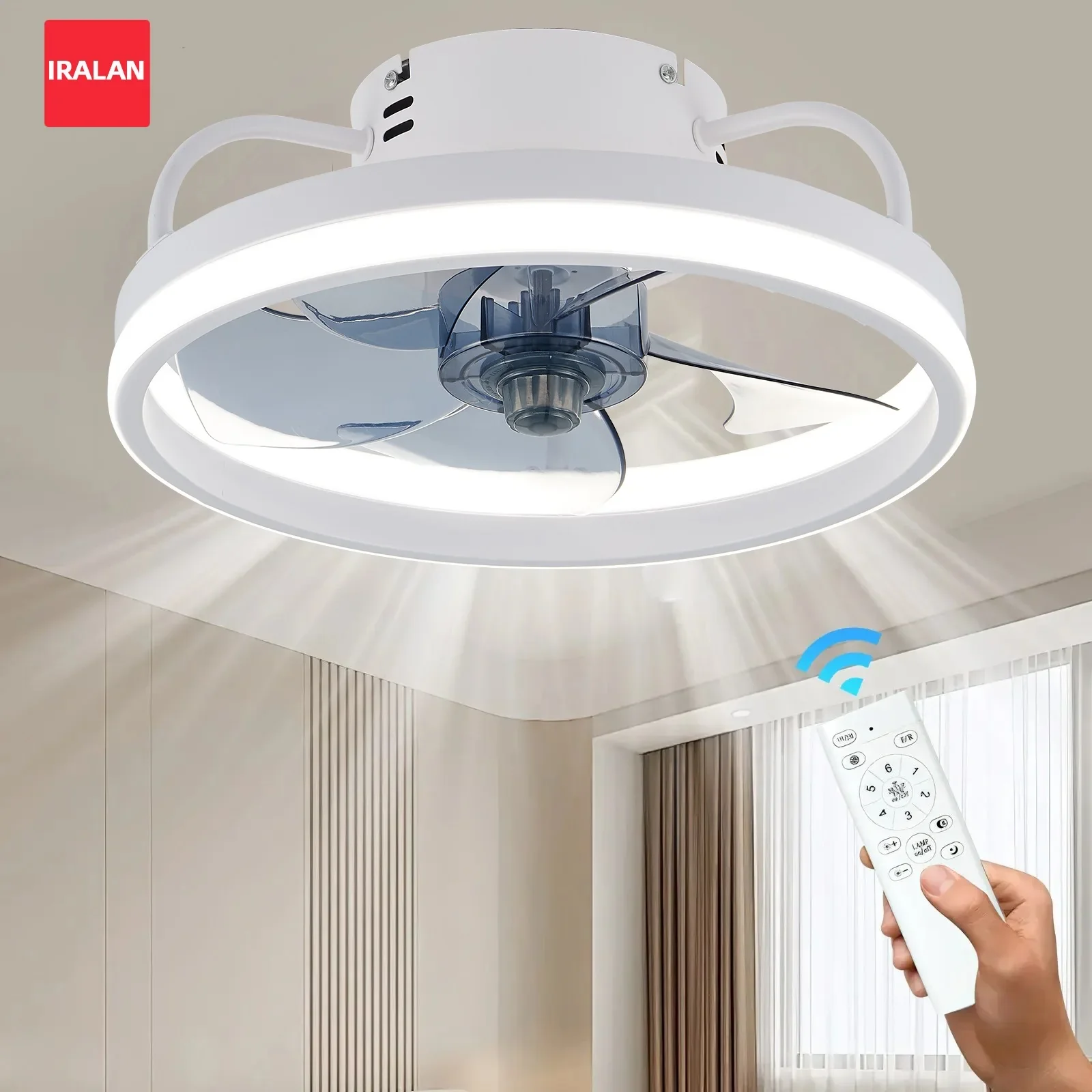 Lumirel - Plafondventilator Met LED Lamp En Afstandsbediening - Image 4