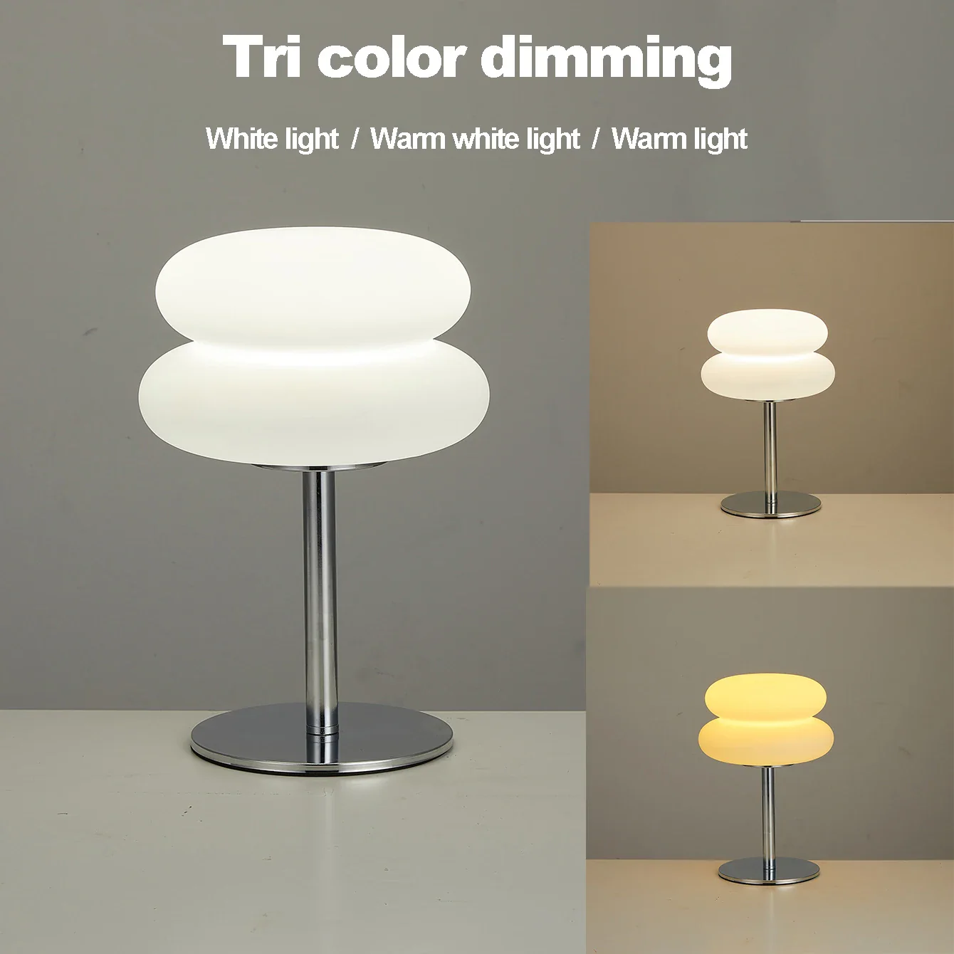 Lumorelle - Sfeervolle Bedlamp in Crèmekleur met USB en Dimbare Verlichting - Image 4