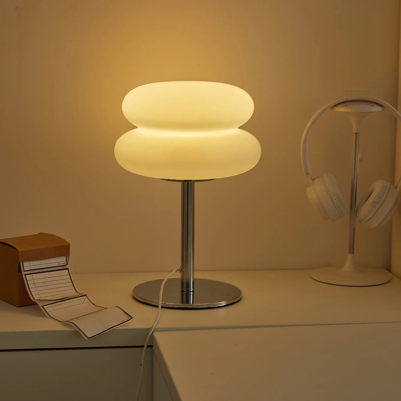 Lumorelle - Sfeervolle Bedlamp in Crèmekleur met USB en Dimbare Verlichting - Image 7