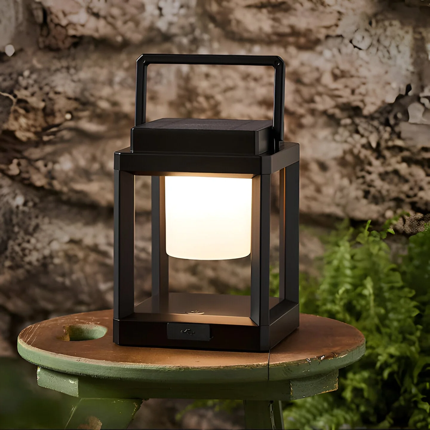 Lunistra - Zwarte Draagbare Solarlantaarn met USB-oplaadfunctie voor de Tuin - Image 10